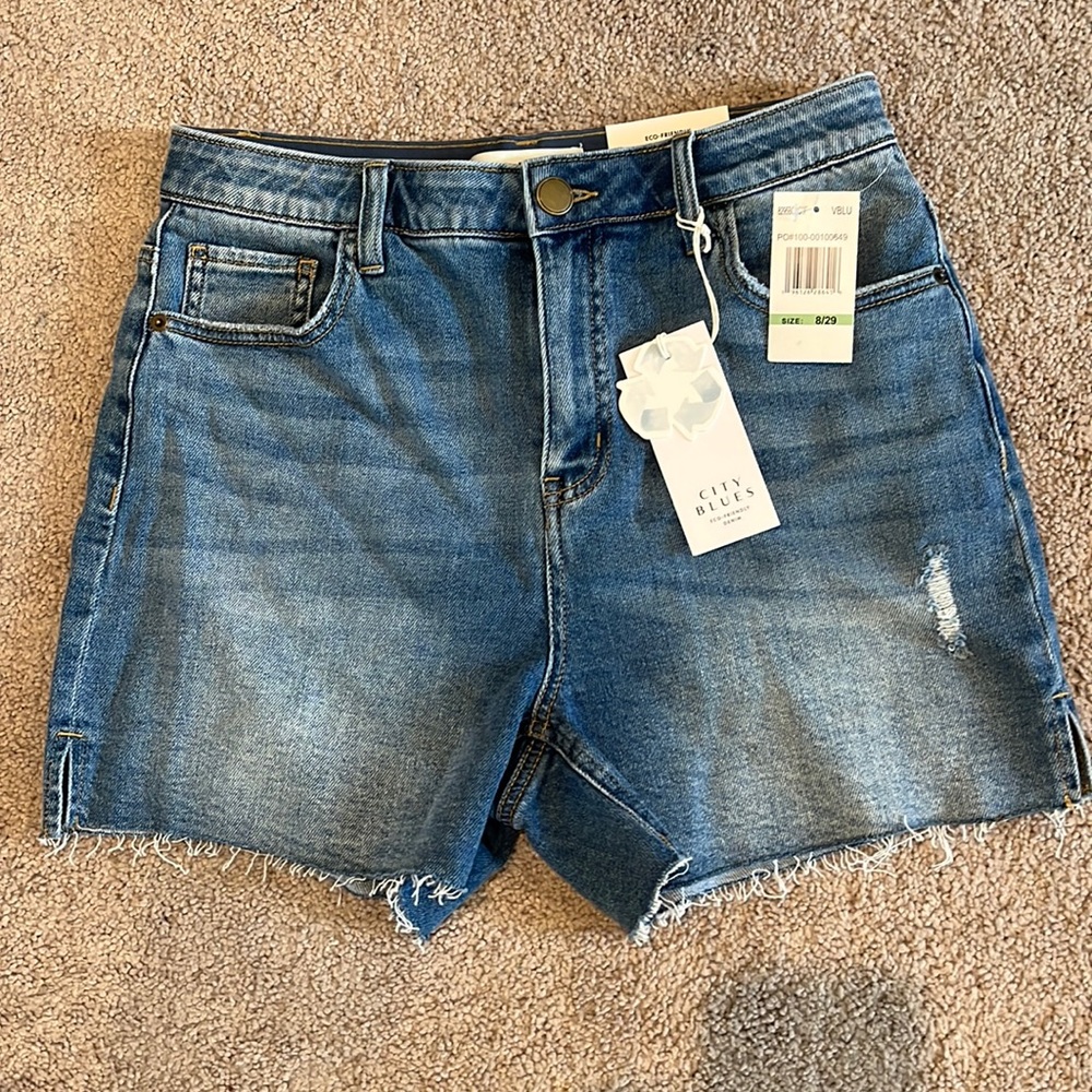 City Blues Shorts Women's Eco Friendly Denim Size 8/29 NWT